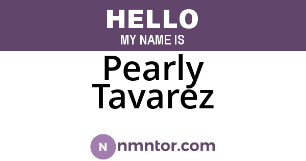 Pearly Tavarez