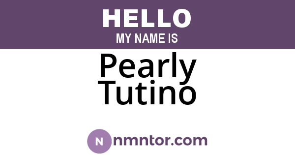 Pearly Tutino