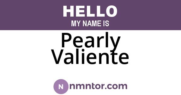 Pearly Valiente