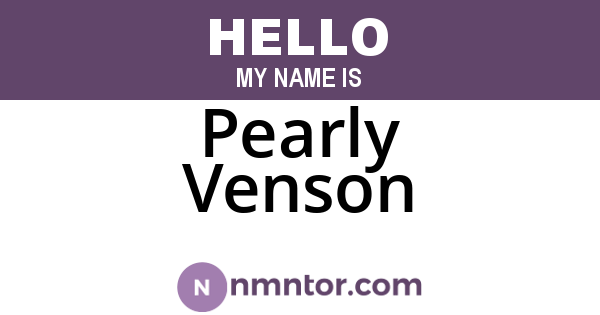 Pearly Venson