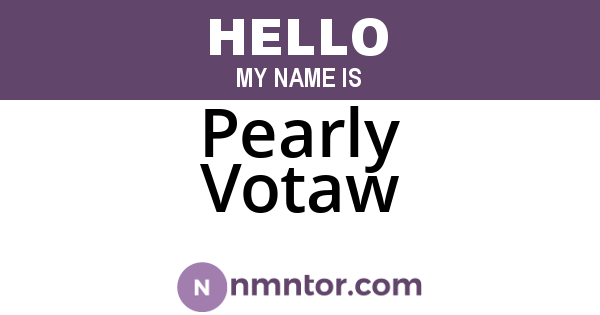 Pearly Votaw