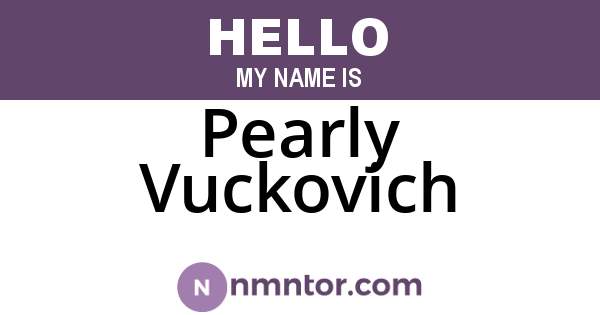 Pearly Vuckovich