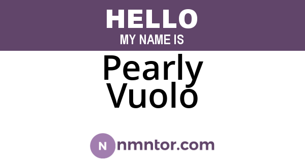 Pearly Vuolo
