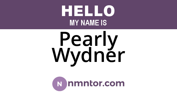 Pearly Wydner