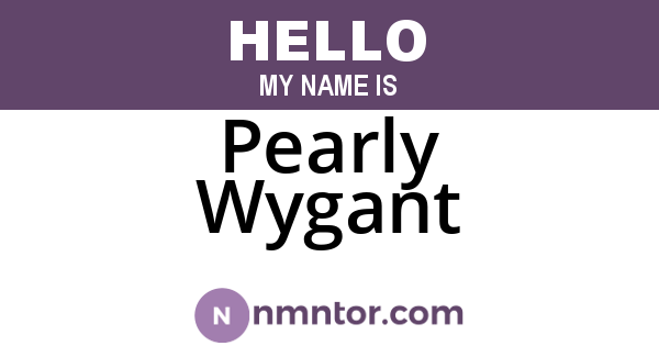 Pearly Wygant