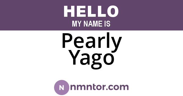 Pearly Yago