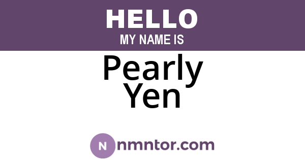 Pearly Yen
