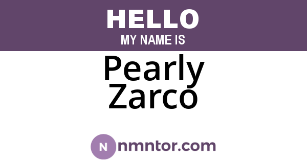 Pearly Zarco