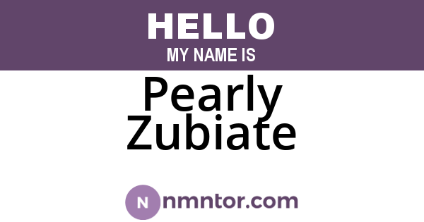 Pearly Zubiate