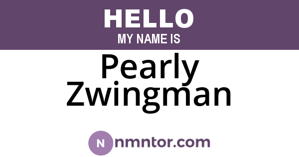 Pearly Zwingman