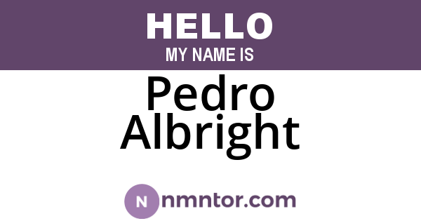 Pedro Albright