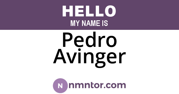 Pedro Avinger