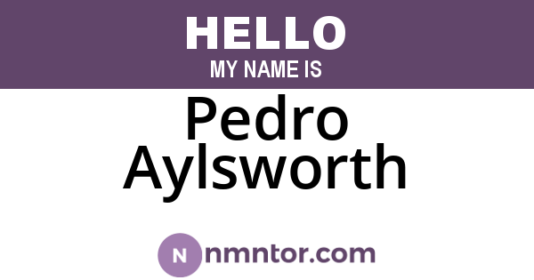 Pedro Aylsworth