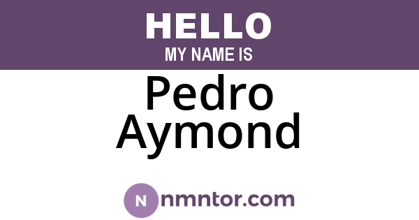 Pedro Aymond
