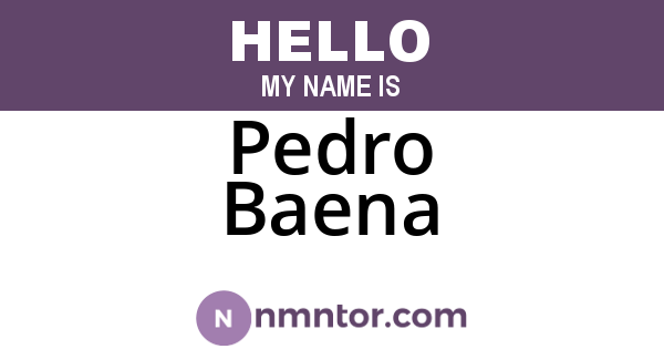 Pedro Baena