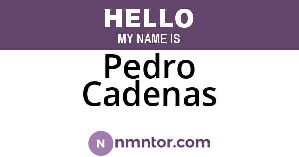 Pedro Cadenas