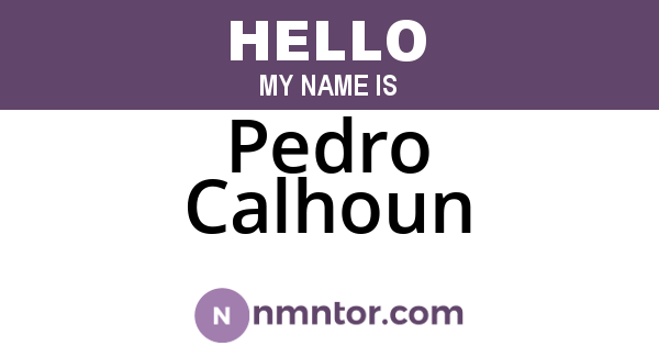 Pedro Calhoun