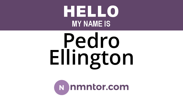 Pedro Ellington