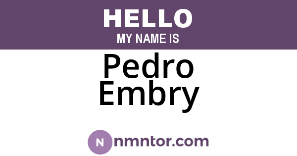 Pedro Embry