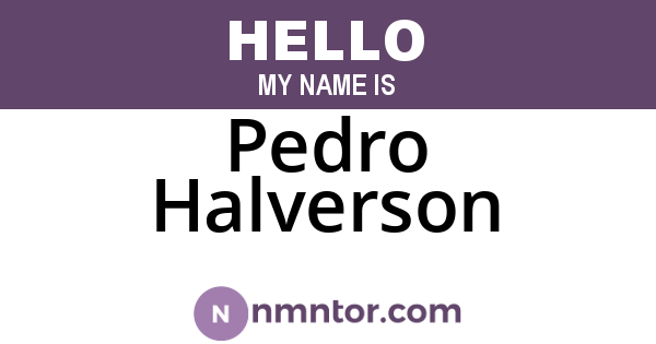 Pedro Halverson
