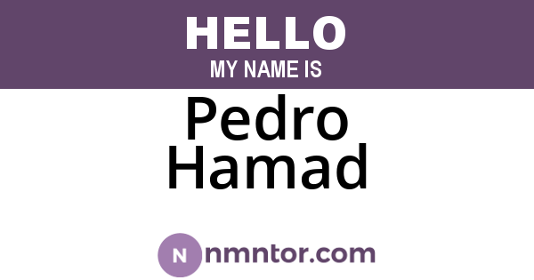 Pedro Hamad