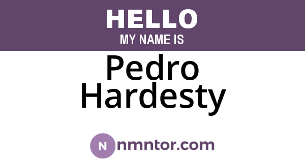 Pedro Hardesty