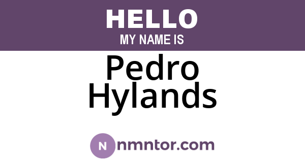 Pedro Hylands