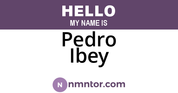 Pedro Ibey