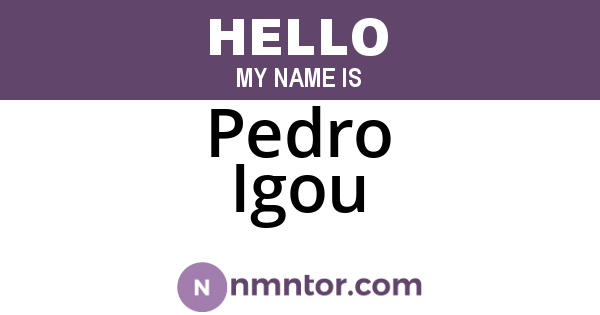 Pedro Igou
