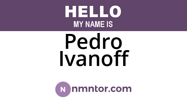 Pedro Ivanoff