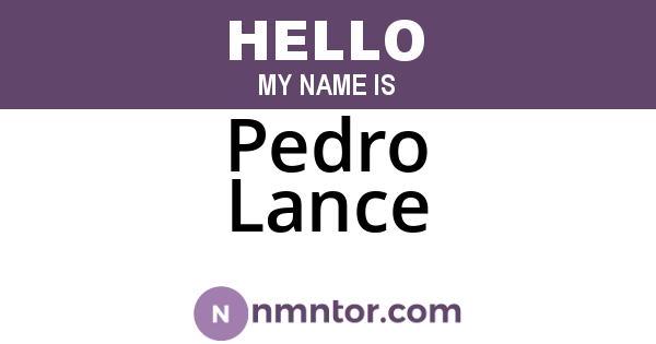 Pedro Lance