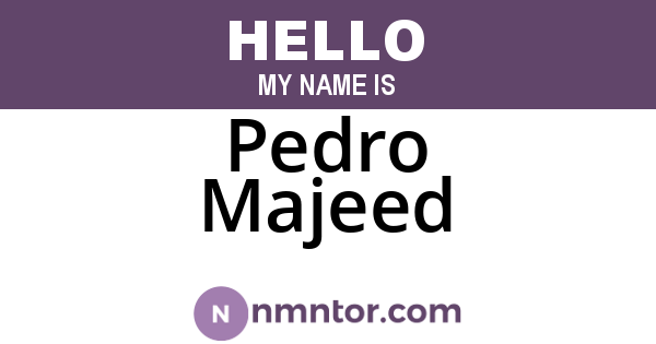 Pedro Majeed