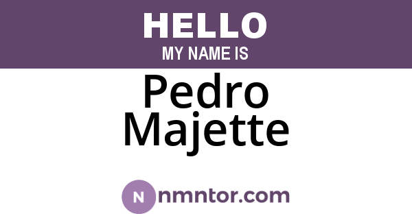 Pedro Majette