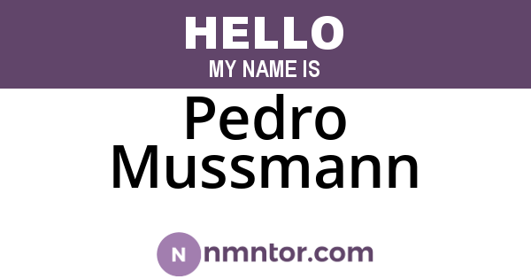 Pedro Mussmann