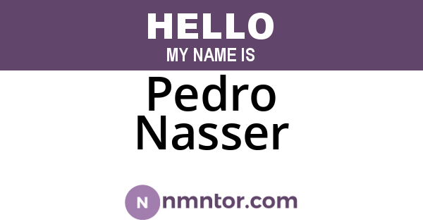 Pedro Nasser