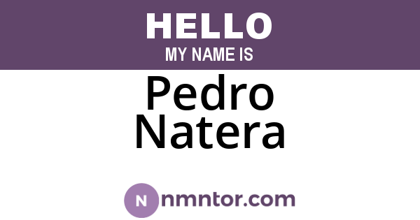 Pedro Natera
