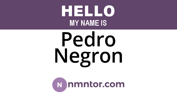 Pedro Negron