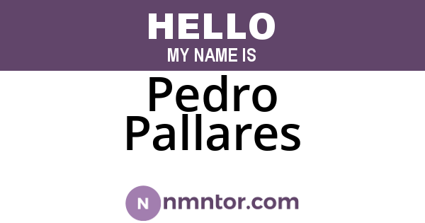 Pedro Pallares
