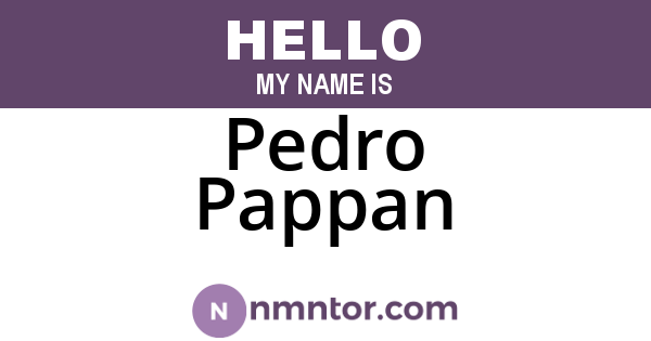 Pedro Pappan