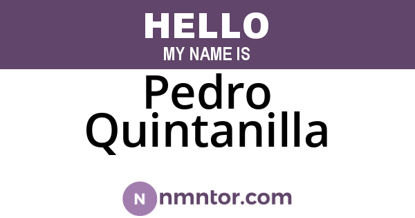 Pedro Quintanilla