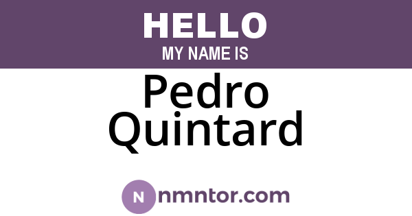 Pedro Quintard