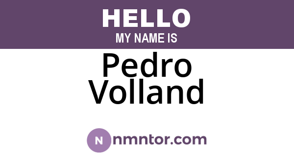 Pedro Volland