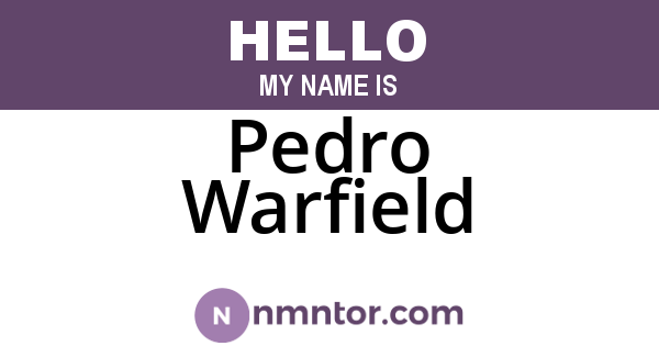 Pedro Warfield