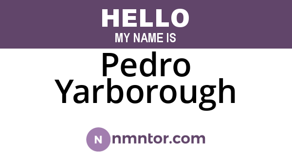 Pedro Yarborough