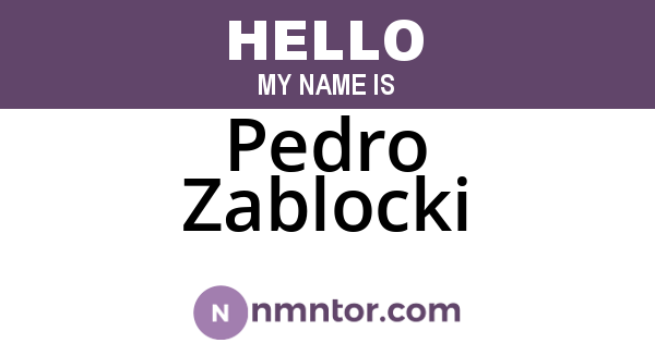 Pedro Zablocki