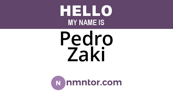 Pedro Zaki