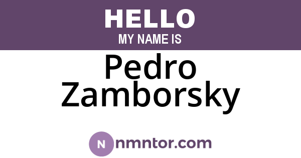 Pedro Zamborsky