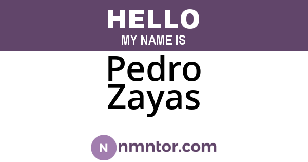 Pedro Zayas
