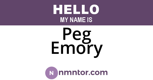 Peg Emory