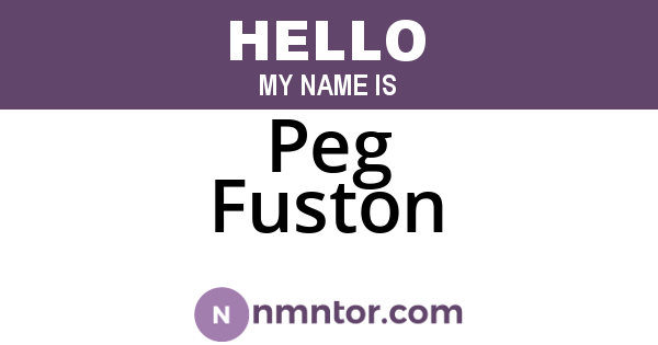 Peg Fuston